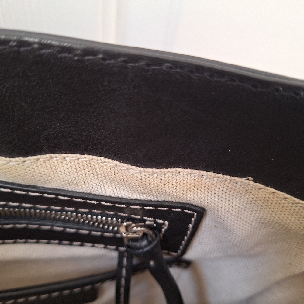 Michael Kors Structured Leather Tote Laptop Bag Shoulder Corpcore Work Black - Picture 13 of 14